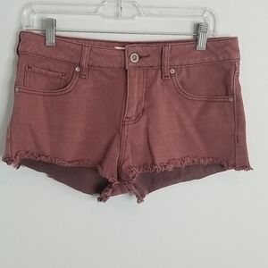 Bullhead Dark Mauve denim shorts Low Rise 7
